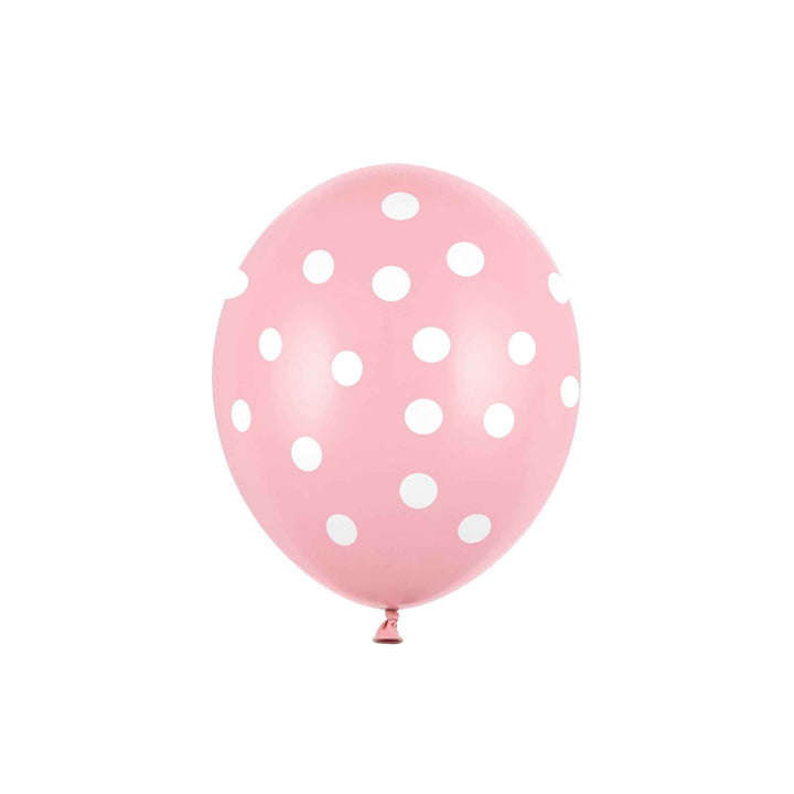 Luftballons Rosa mit Punkten Hey Party