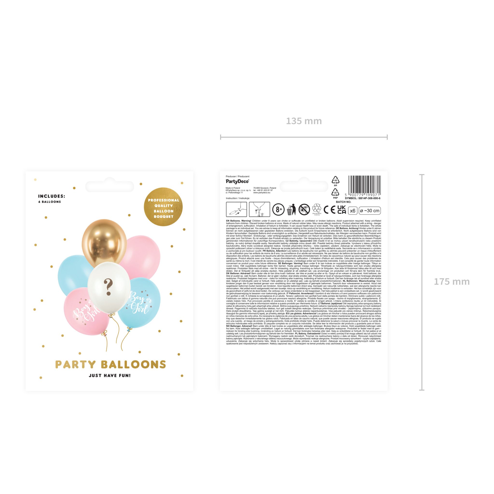 Luftballon-Set „Boy or Girl“ -hey-Party.de- Latexballons -#Variante_