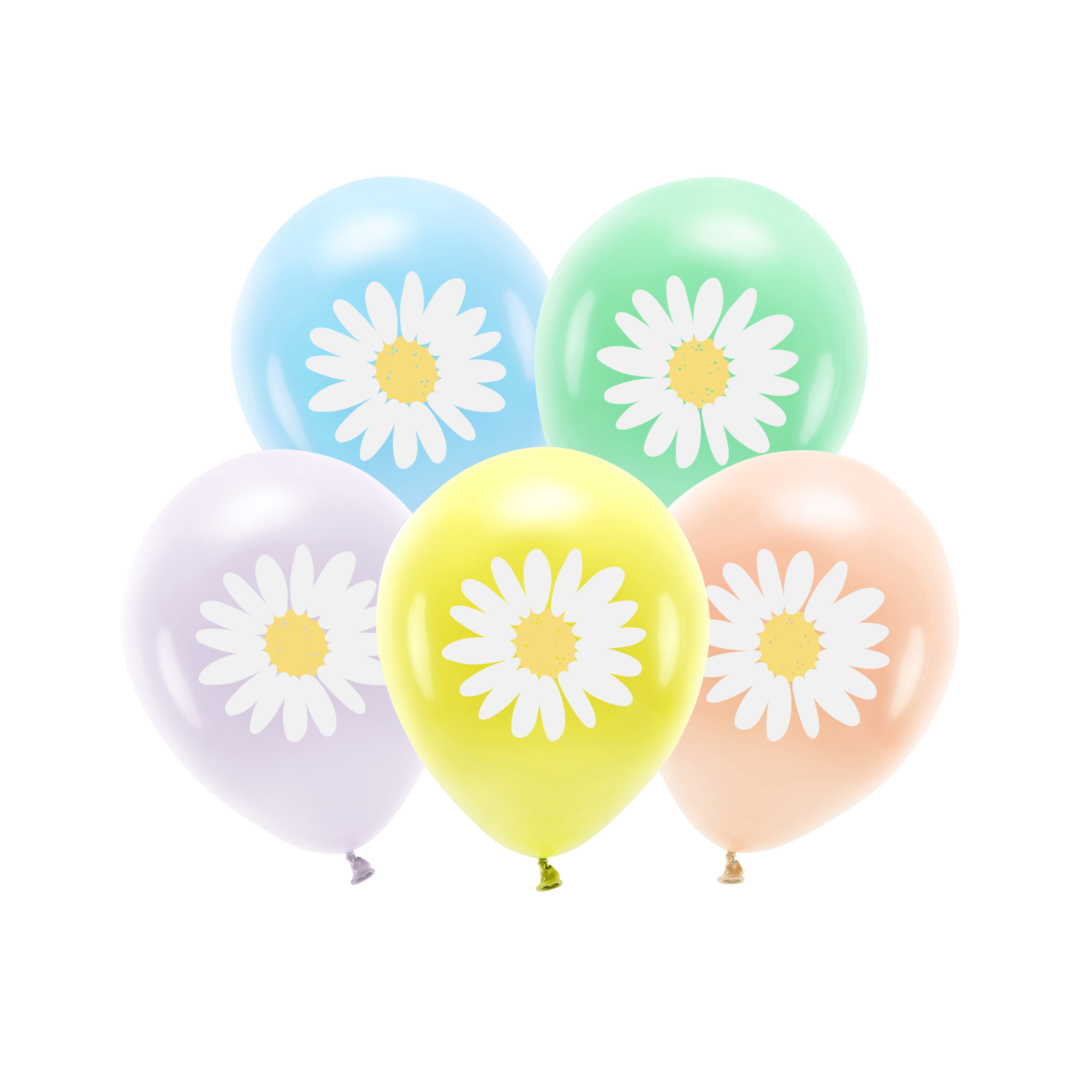 Luftballon-Set Gänseblümchen Pastell -hey-Party.de- Latexballons -#Variante_