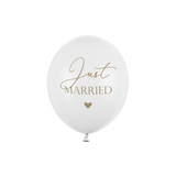 Luftballon-Set "Just married" Weiß -hey-Party.de- Latexballons -#Variante_