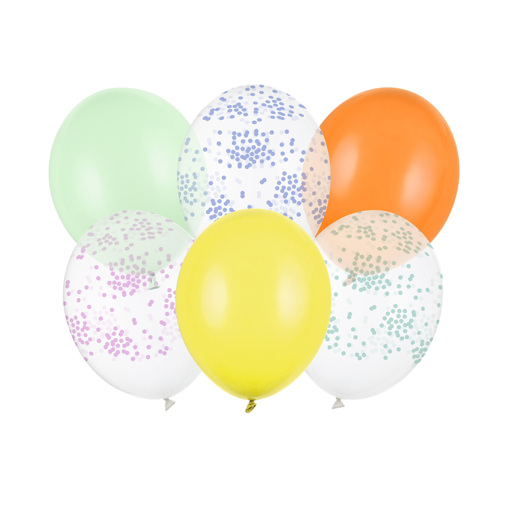 Luftballon-Set Konfetti-Mix, Bunt, ca. 30 cm