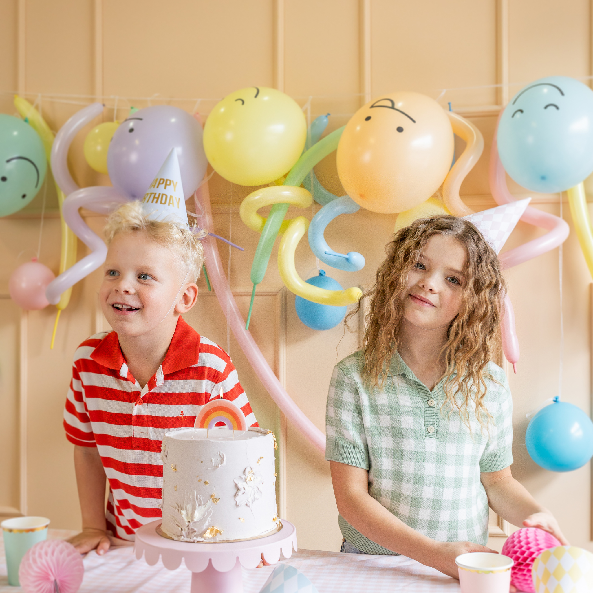 Luftballon-Set Smile Pastellfarben -hey-Party.de- Latexballons -#Variante_