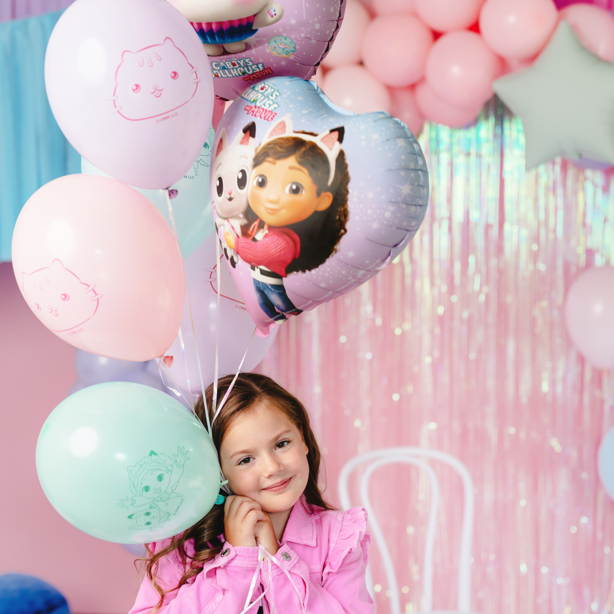 Luftballon Set Gabby´s Dollhouse Rosa-Mint-Lila 27cm