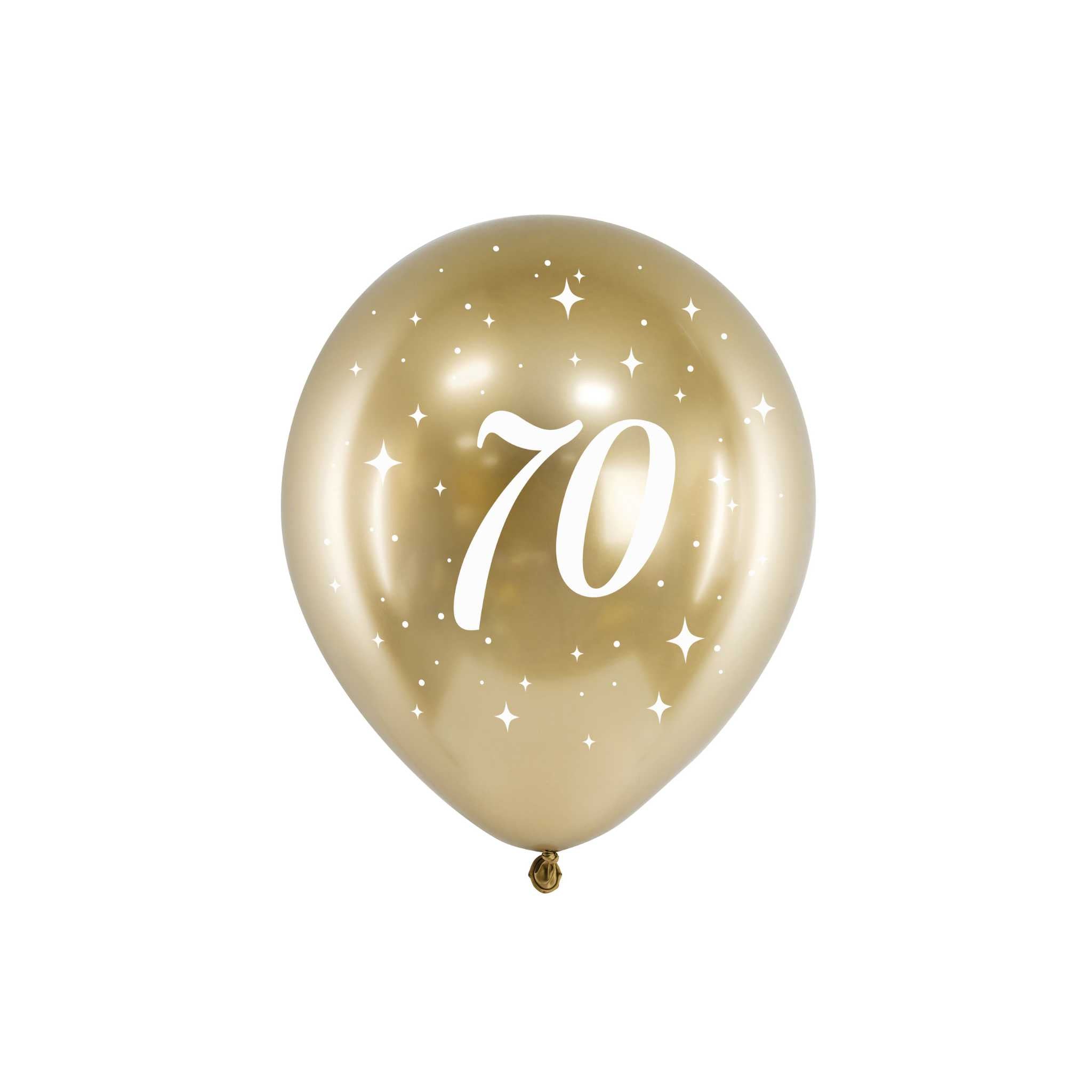 Luftballons "70" Glossy Gold -hey-Party.de- Latexballons -#Variante_