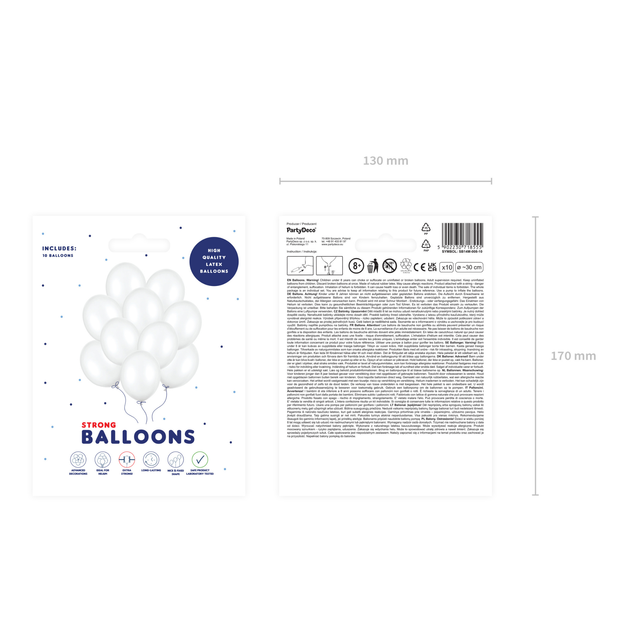 Luftballons Perl Weiß -hey-Party.de- Latexballons -#Variante_