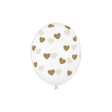 Luftballons Transparent Goldene Herzen -hey-Party.de- Latexballons -#Variante_