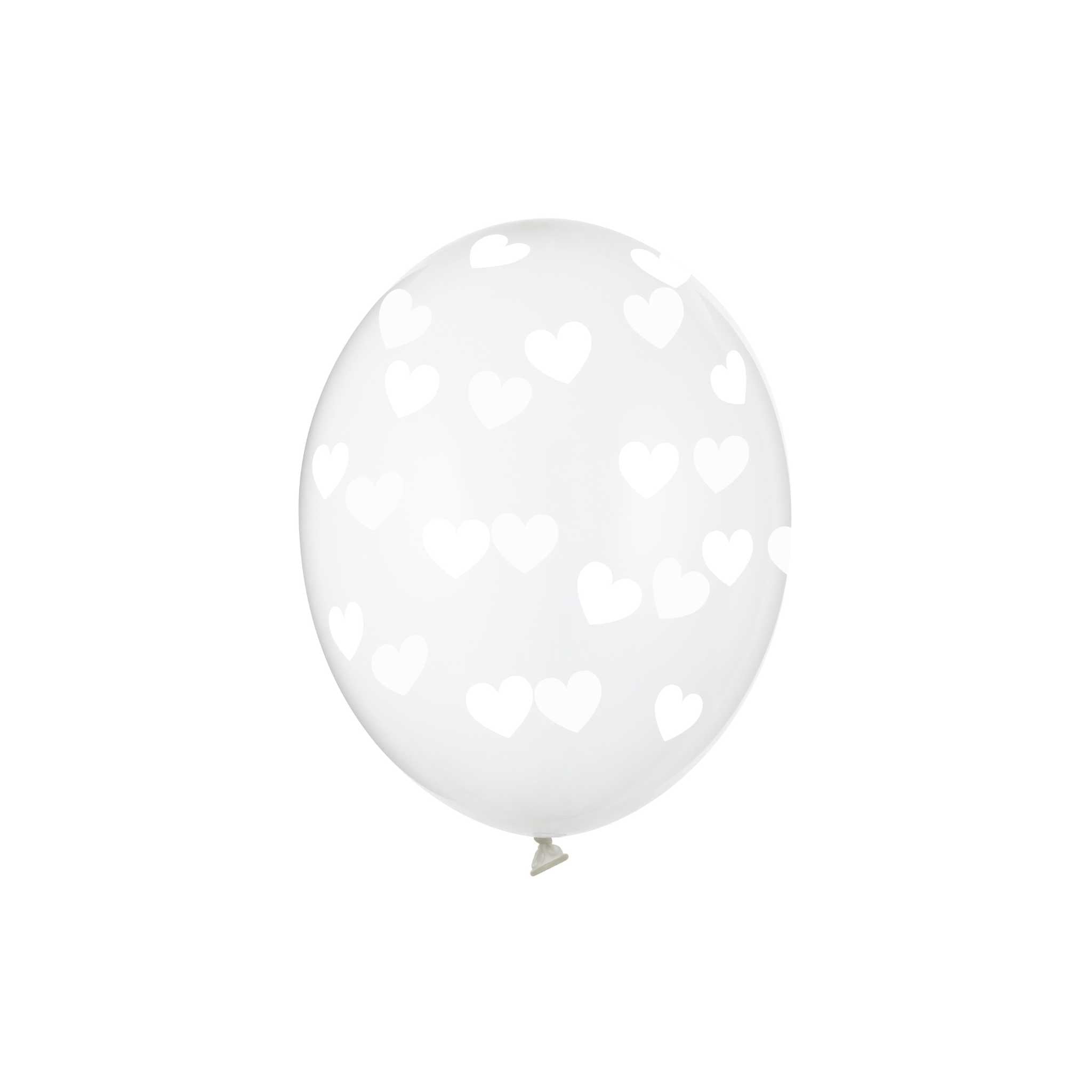 Luftballons Transparent Weiße Herzen -hey-Party.de- Latexballons -#Variante_