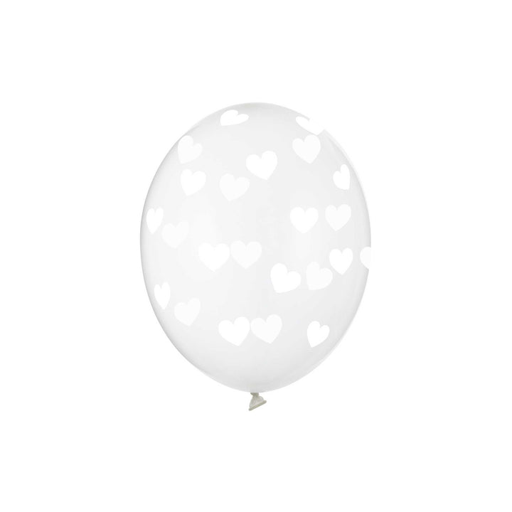 Luftballons Transparent Weiße Herzen Hey Party