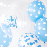 Luftballons Hellblau mit Punkten -hey-Party.de- Latexballons -#Variante_