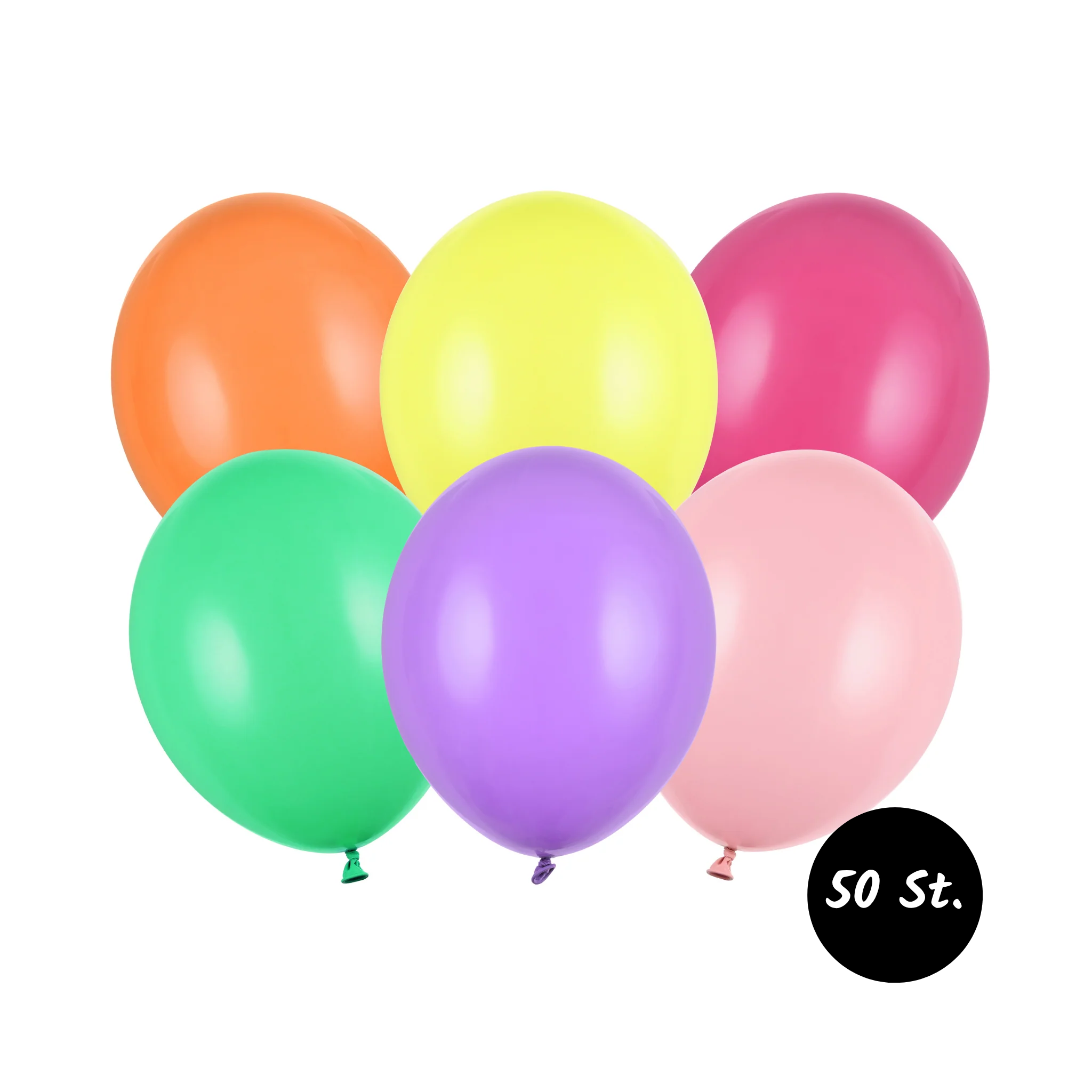 Luftballon-Set Buntmix -hey-Party.de- Latexballons -#Variante_ 50 Stück
