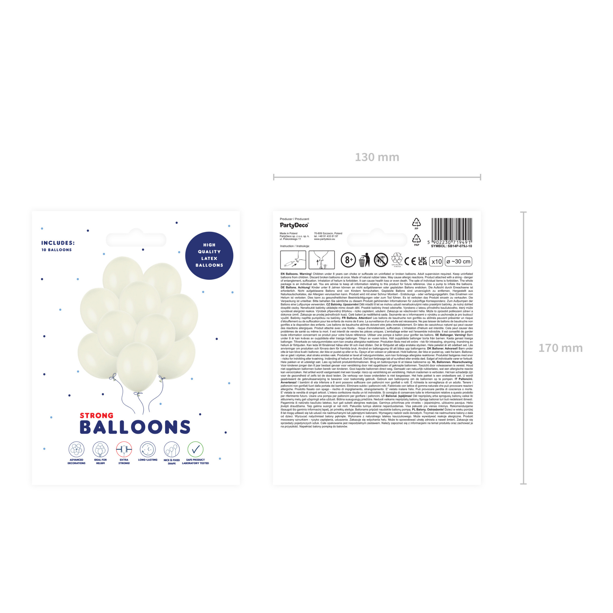Luftballons Creme -hey-Party.de- Latexballons -#Variante_