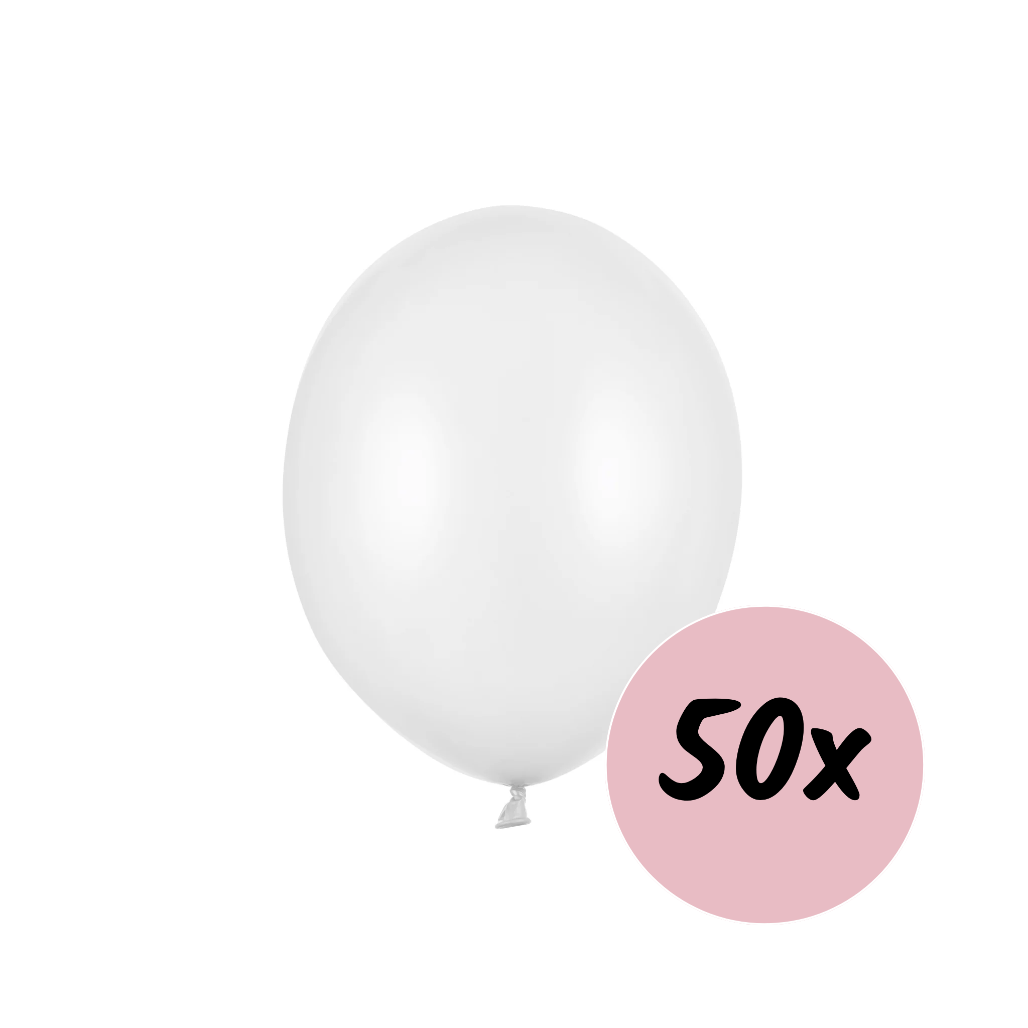 Luftballons Perl Weiß -hey-Party.de- Latexballons -#Variante_50 Stück