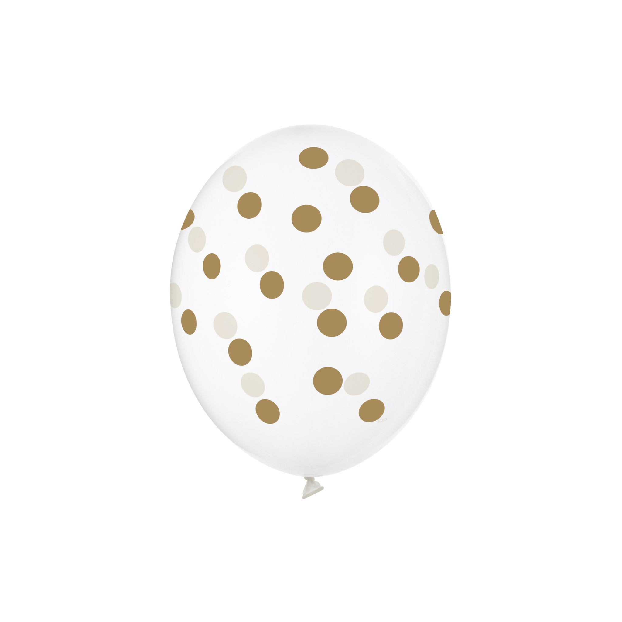 Luftballons Transparent Goldene Punkte 30cm -hey-Party.de- Latexballons -#Variante_