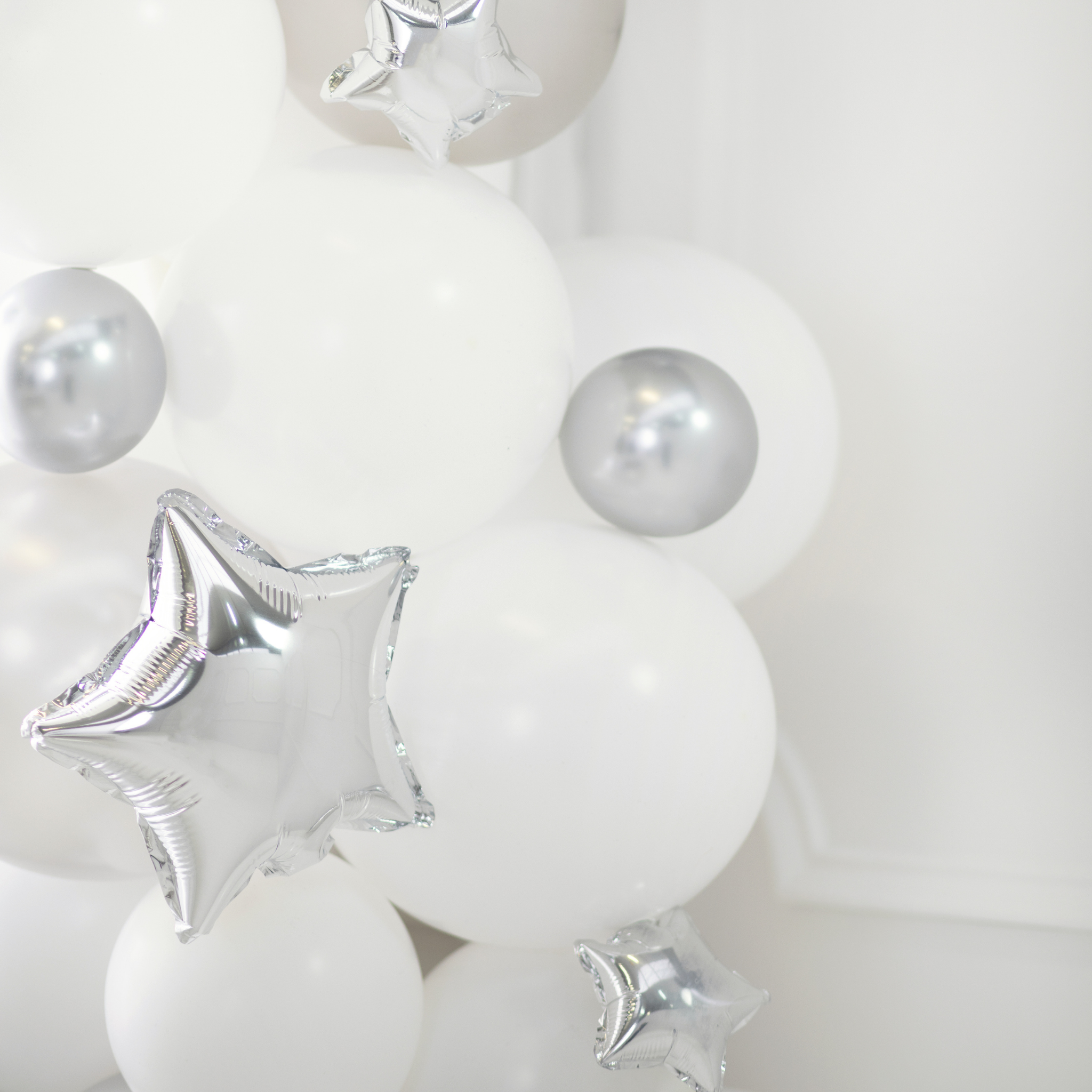 Mini-Folienballon Stern Silber -#Variante_Mini, Klein