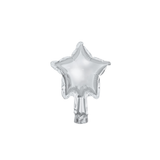 Mini-Folienballon Stern Silber -#Variante_mini