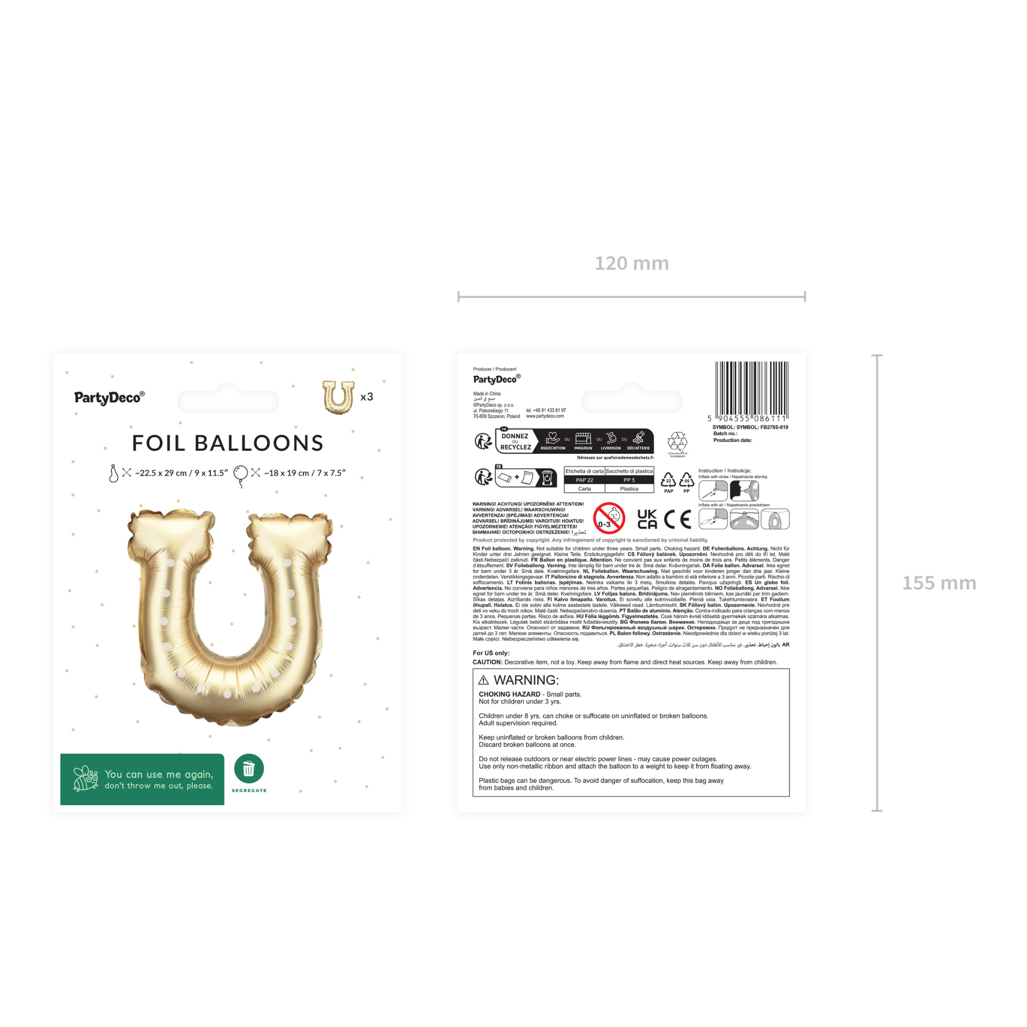 Mini-Folienballons Hufeisen -hey-Party.de- Mini Folienballons -#Variante_