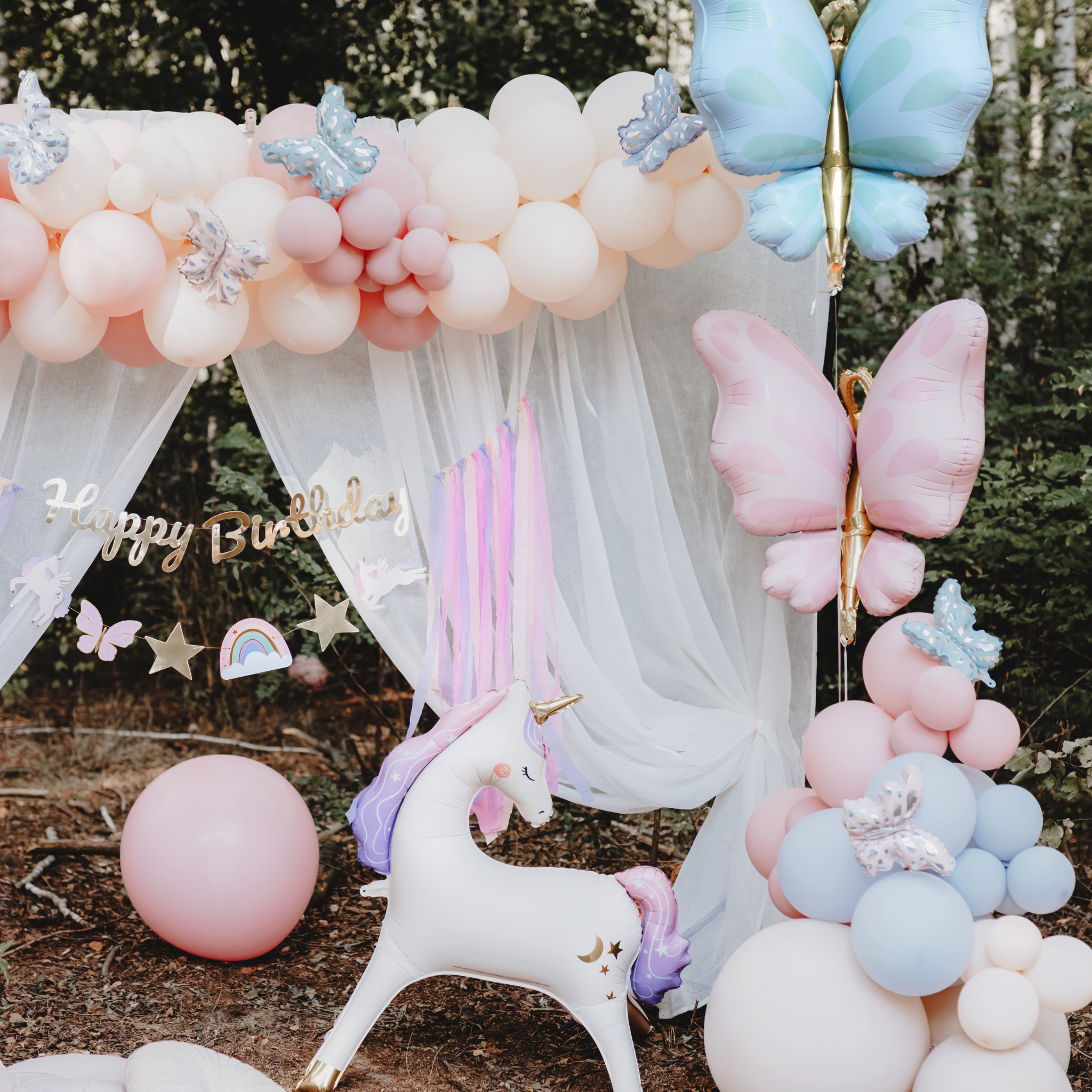 Mini-Folienballons Schmetterlinge -hey-Party.de- Mini Folienballons -#Variante_