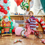 Mini-Folienballons bunte Zuckerstangen -hey-Party.de- Folienballons -#Variante_