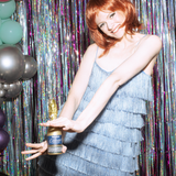 Mini-Konfettikanone Champagnerflasche Gold