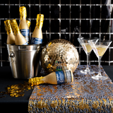 Mini-Konfettikanone Champagnerflasche Gold