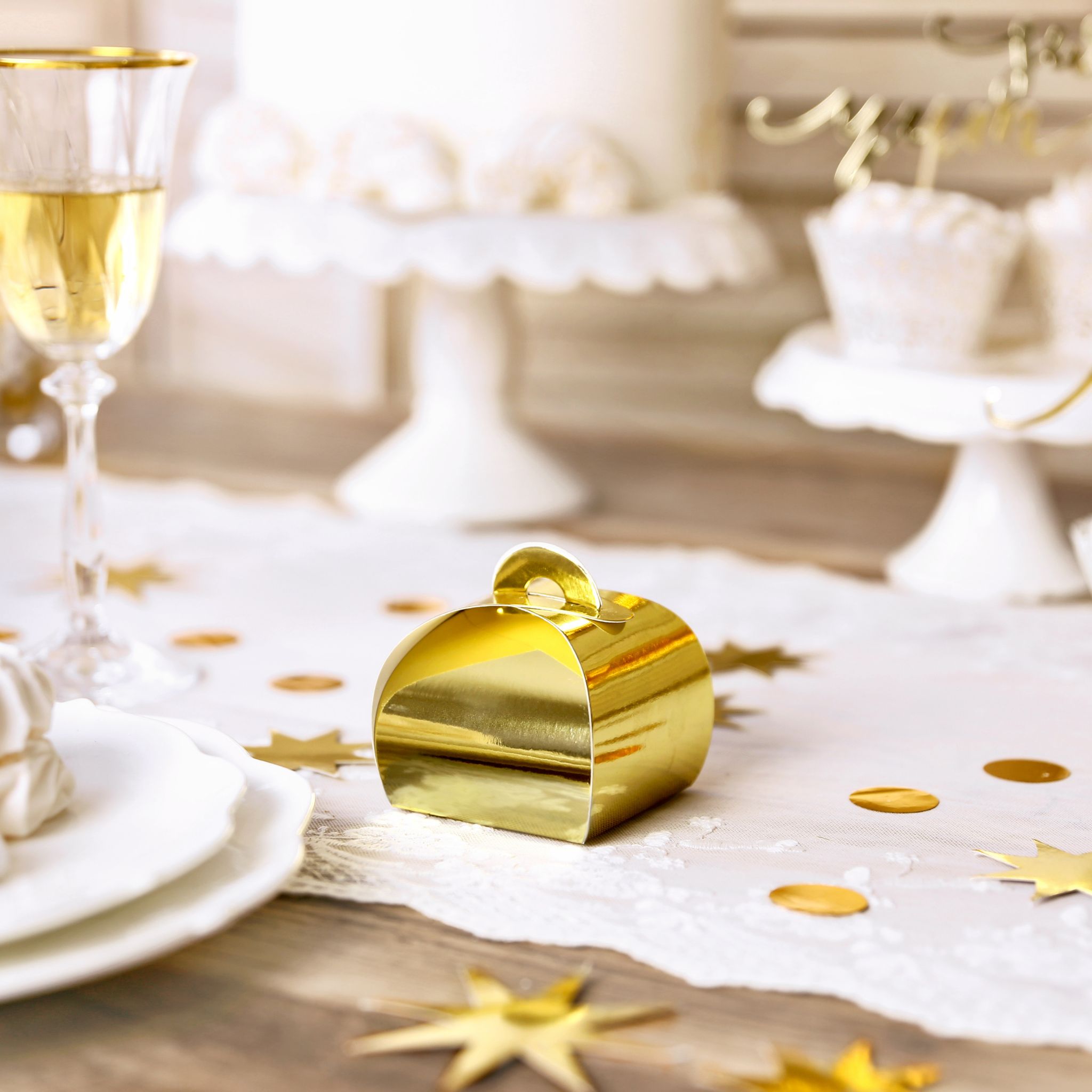 Mini-Schachteln Gold -hey-Party.de- Schachteln -#Variante_