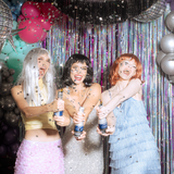 Mini-Konfettikanone Champagnerflasche Silber