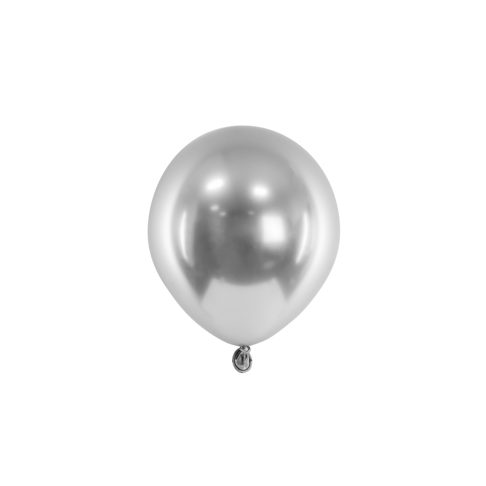Mini-Luftballons Glossy Silber 12cm