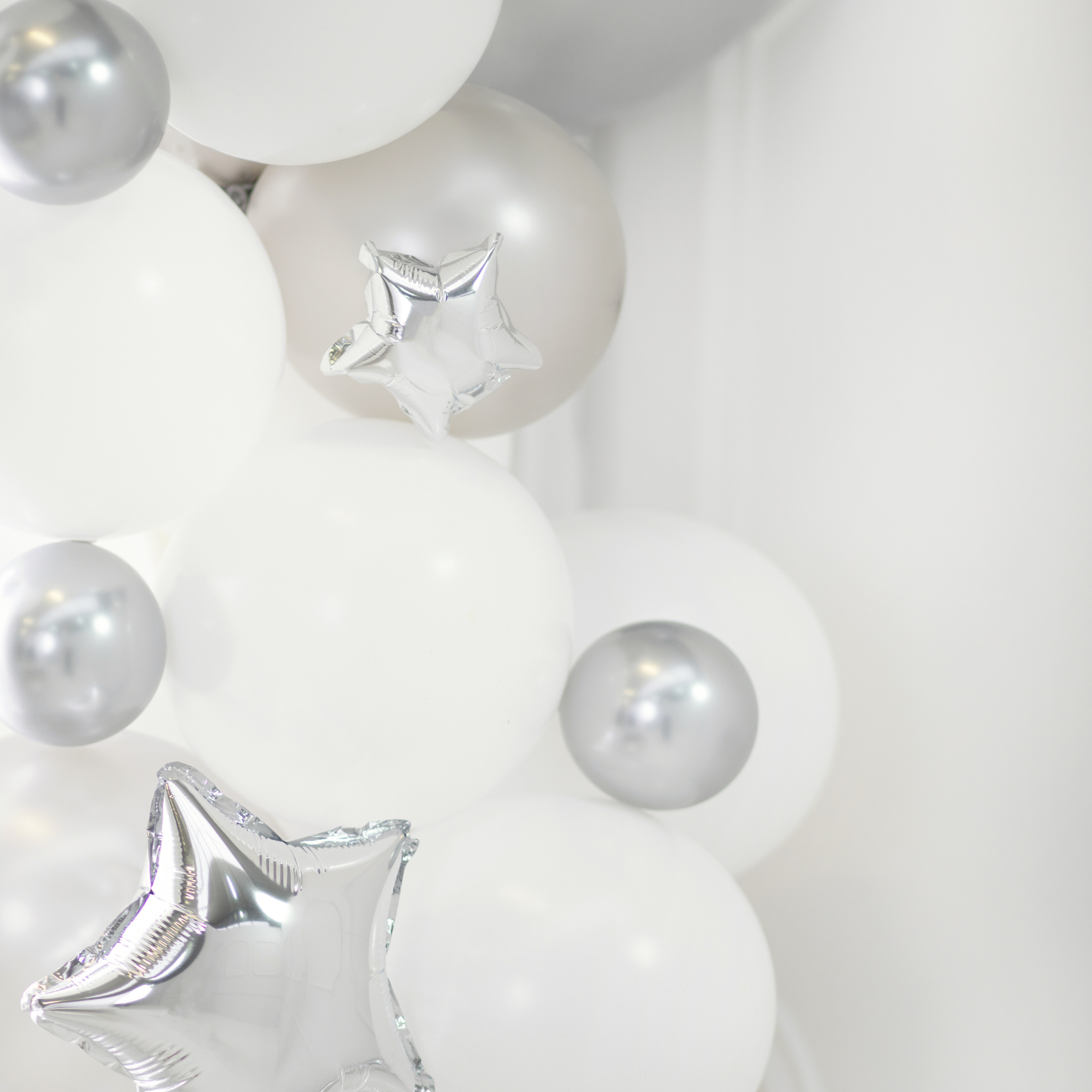 Mini-Luftballons Glossy Silber 12cm
