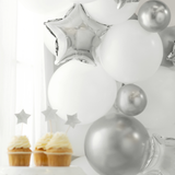 Mini-Luftballons Glossy Silber 12cm -hey-Party.de- Latexballons -#Variante_