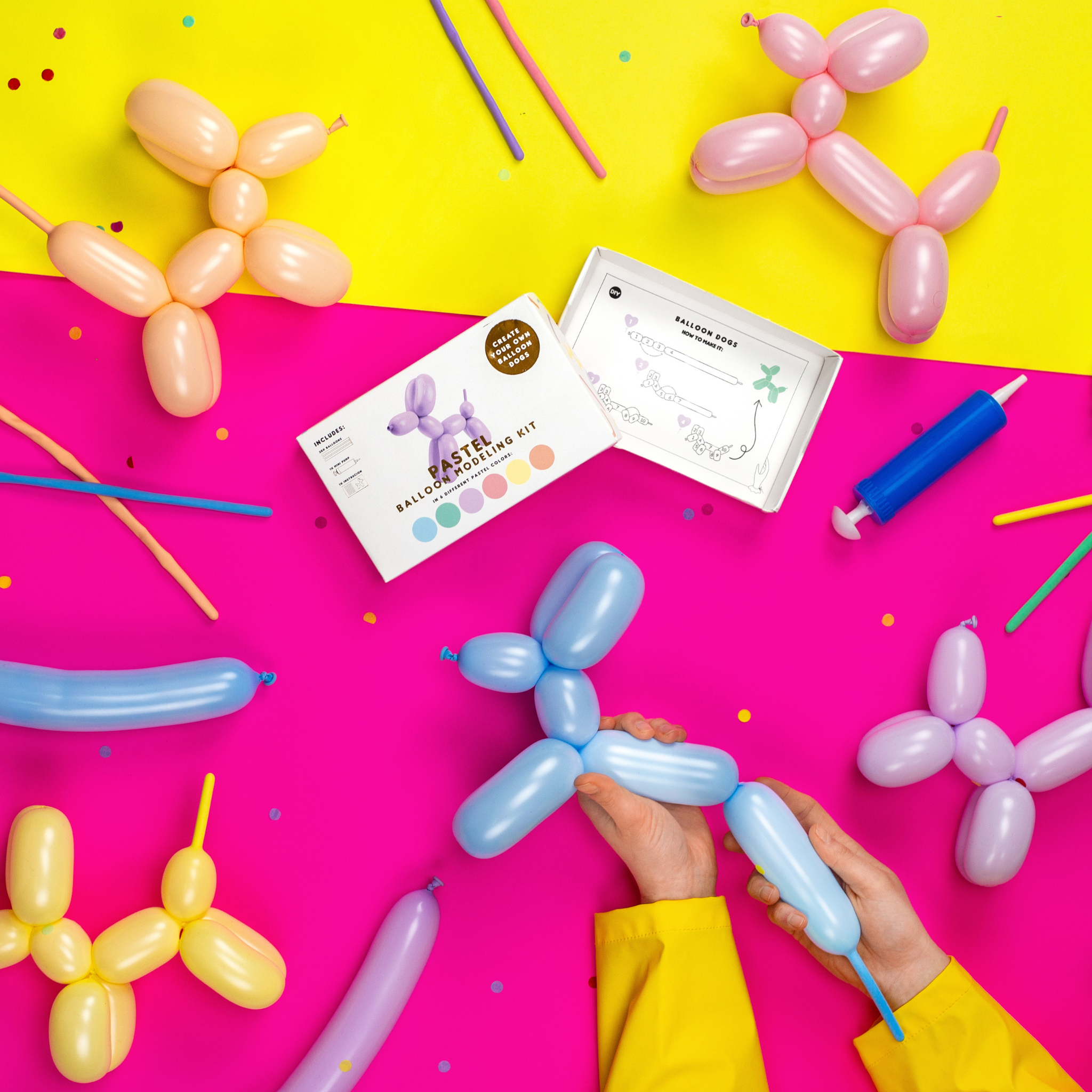 Modellierballons Geschenkset Pastell -hey-Party.de- Latexballons -#Variante_