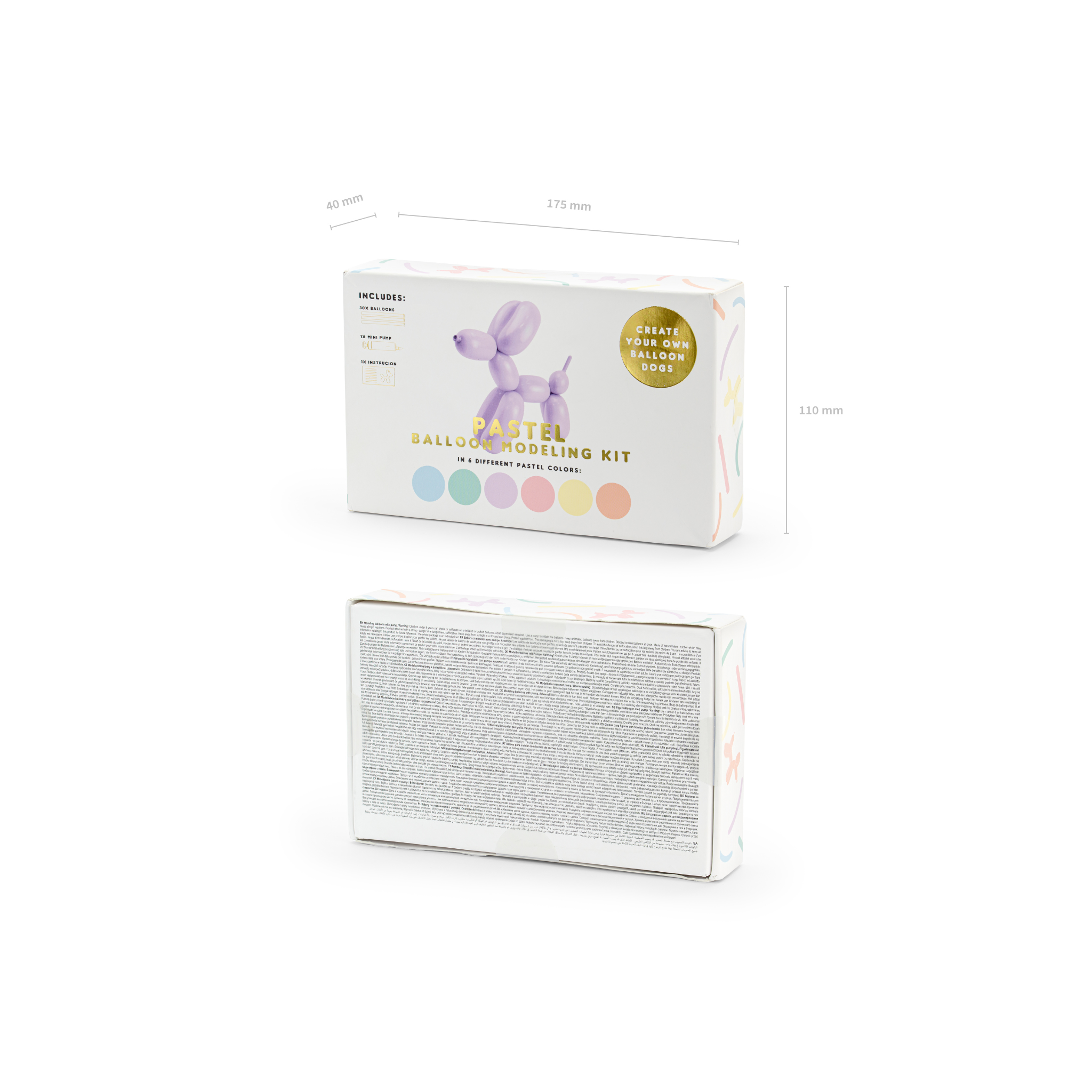 Modellierballons Geschenkset Pastell -hey-Party.de- Latexballons -#Variante_