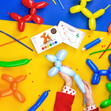 Modellierballons Geschenkset Rainbow
