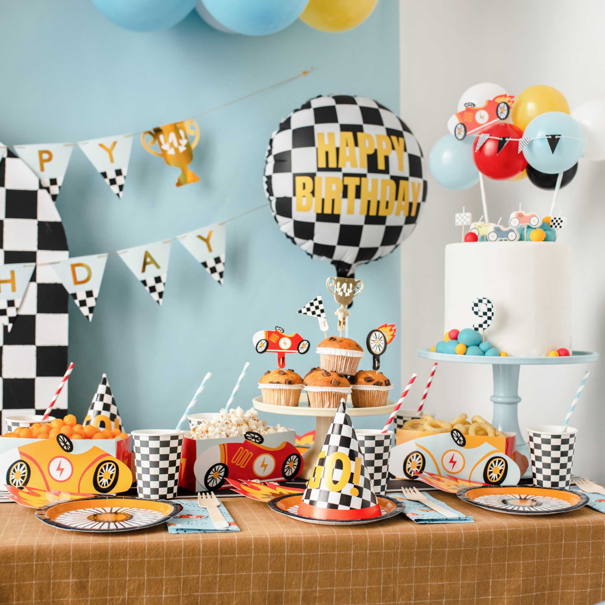 Cake Topper Rennautos -hey-Party.de- Cupcake- und Kuchen-Topper -#Variante_