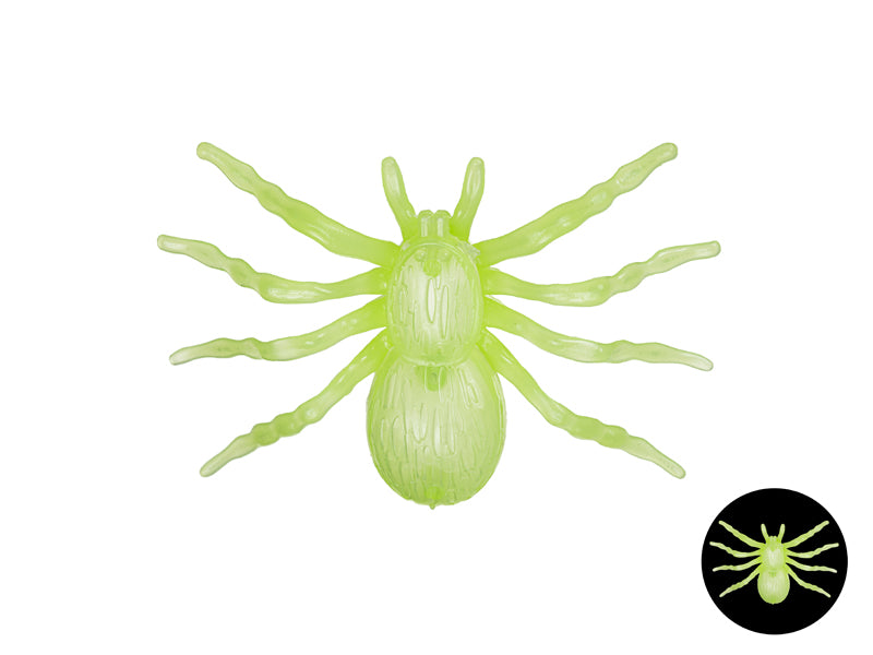Leuchtende Spinnen Groß, 4 Stück, je ca. 10 x 6,5 cm