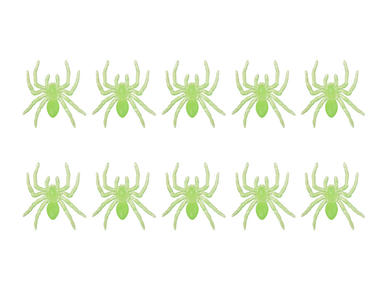 Leuchtende Spinnen Klein, 10 Stück, je ca. 3 x 3,5 cm
