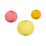 Papierlampions Set Orange-Rosa-Gelb -hey-Party.de- Lampions -#Variante_