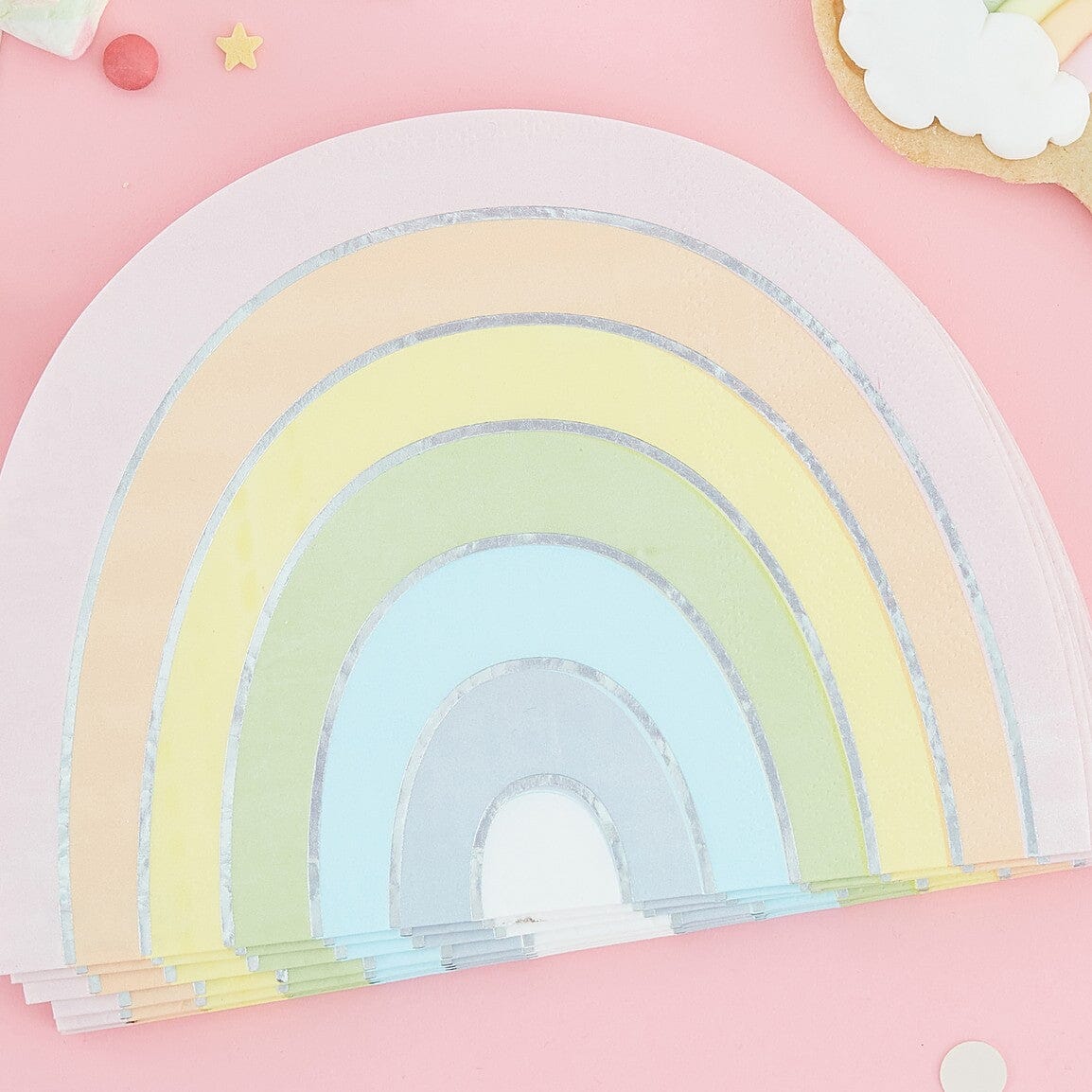 Servietten Regenbogen Pastell -hey-Party.de- Servietten -#Variante_