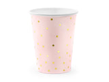 Pappbecher rosa mit goldenen Punkte -hey-Party.de- Pappbecher -#Variante_