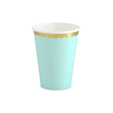 Pappbecher Mint mit Goldrand -hey-Party.de- Pappbecher -#Variante_