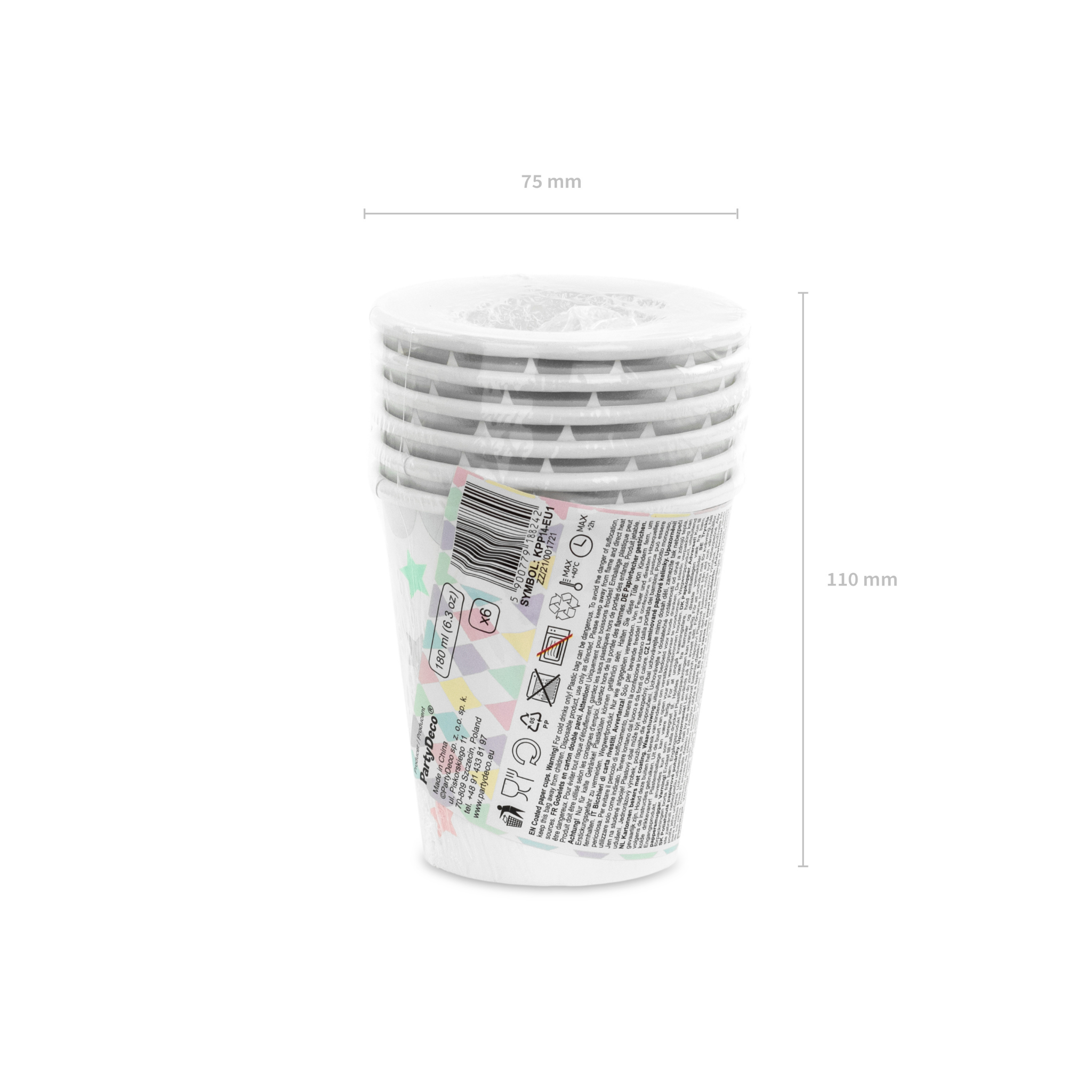 Pappbecher Pastell Sterne -hey-Party.de- Pappbecher -#Variante_