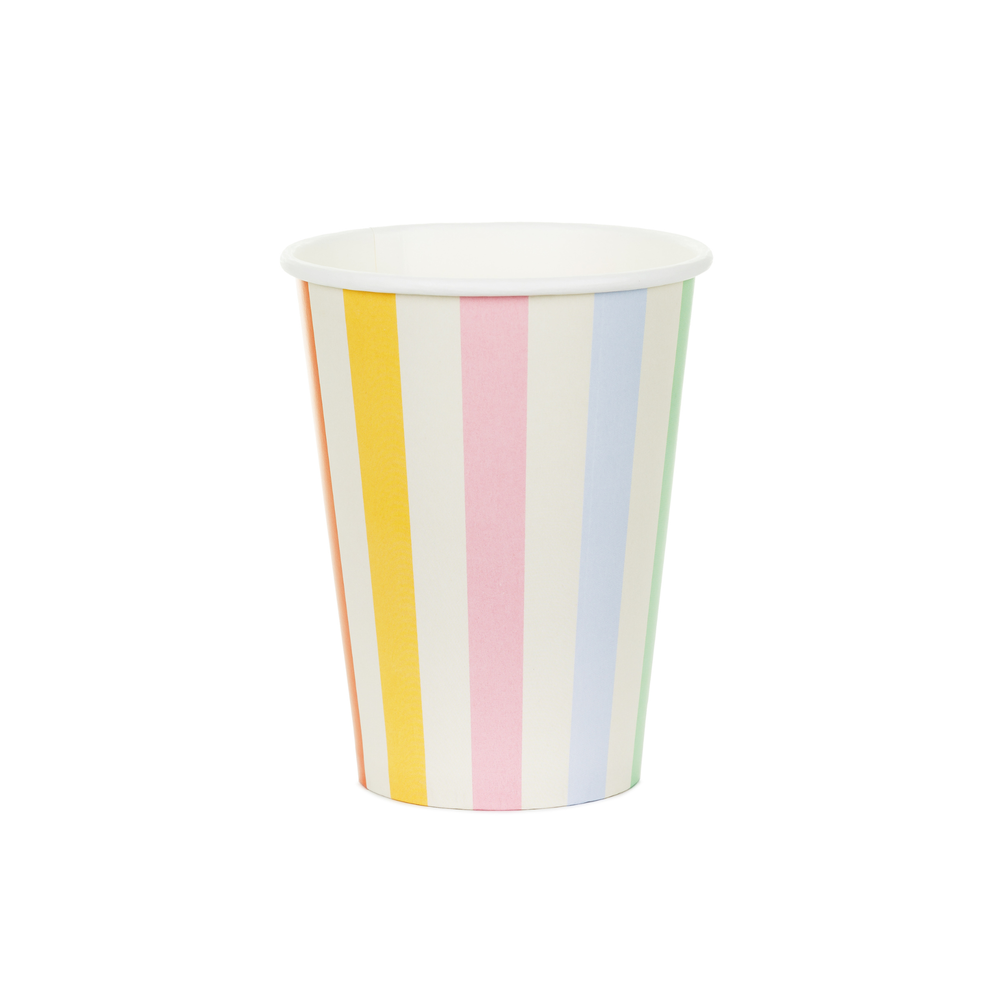 Pappbecher Streifen Bunt, 400 ml