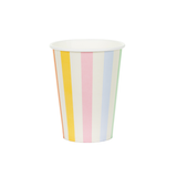 Pappbecher Streifen Bunt -hey-Party.de- Pappbecher -#Variante_