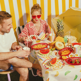 Pappbecher Streifen Bunt -hey-Party.de- Pappbecher -#Variante_