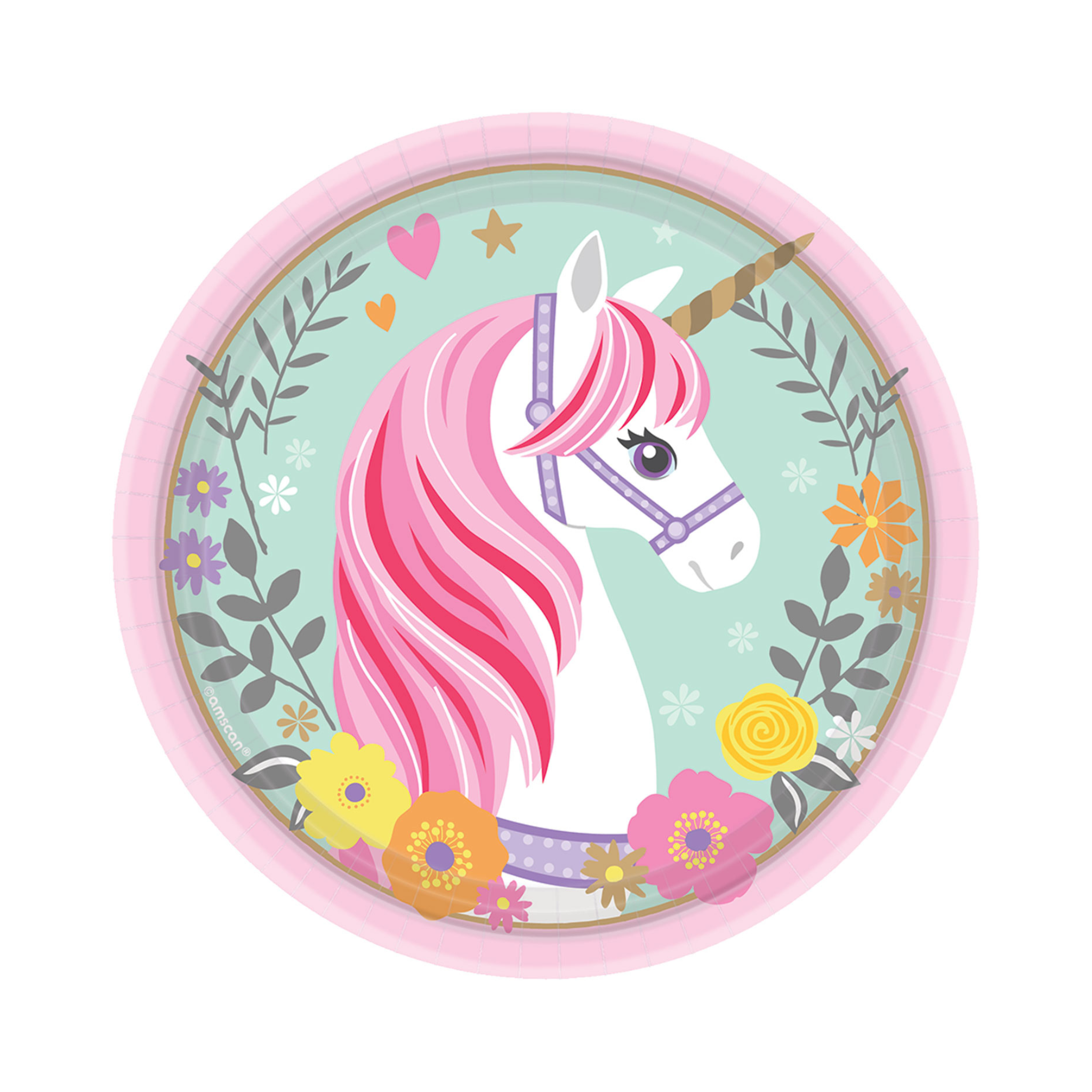 Pappteller Einhorn