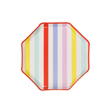 Pappteller Streifen Bunt -hey-Party.de- Pappteller -#Variante_
