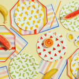 Pappteller Streifen Bunt -hey-Party.de- Pappteller -#Variante_