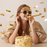 Party-Brille "Happy Birthday" Gold -hey-Party.de- Brillen -#Variante_