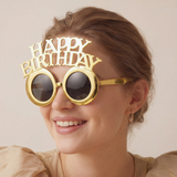 Party-Brille "Happy Birthday" Gold -hey-Party.de- Brillen -#Variante_