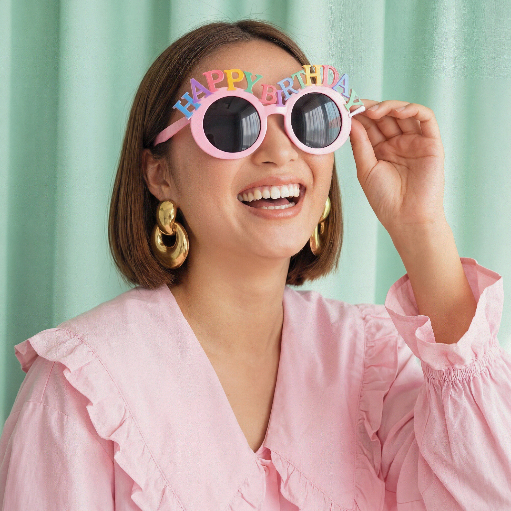 Party-Brille "Happy Birthday" Rosa -hey-Party.de- Brillen -#Variante_