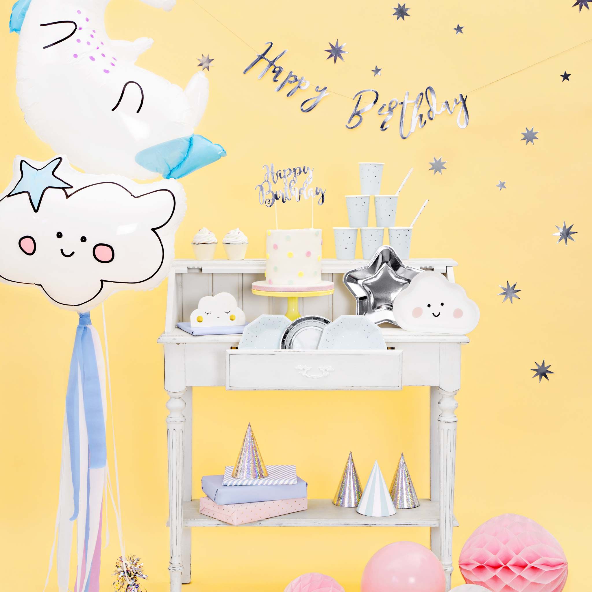 Partyhütchen Holografisch Silber